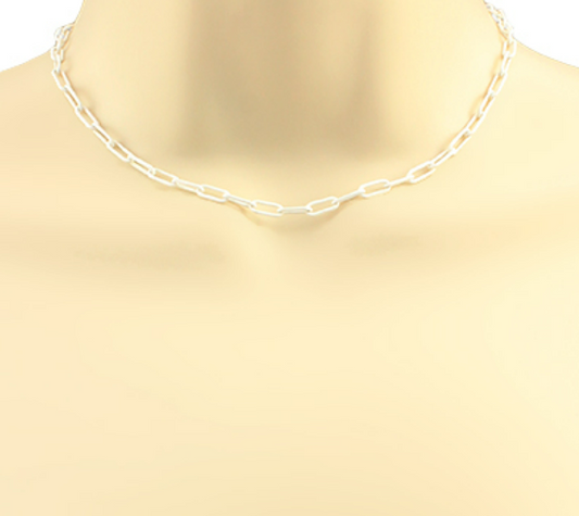 Color Paperclip Chain Choker in Multiple Colors
