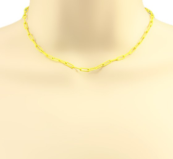 Color Paperclip Chain Choker in Multiple Colors