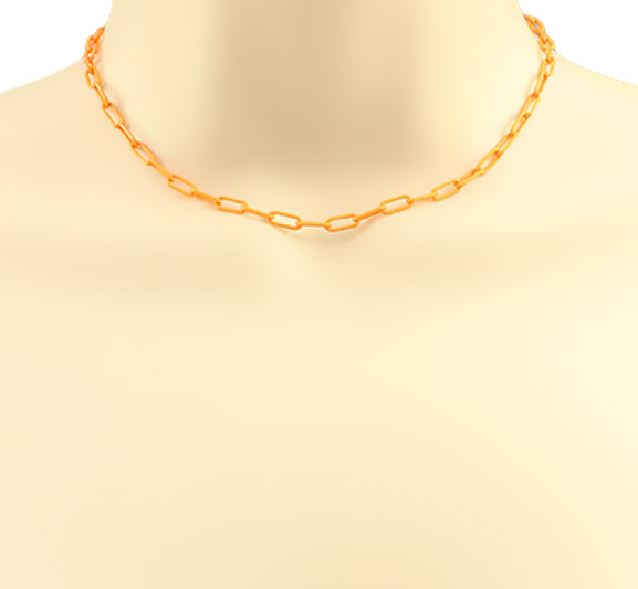 Color Paperclip Chain Choker in Multiple Colors