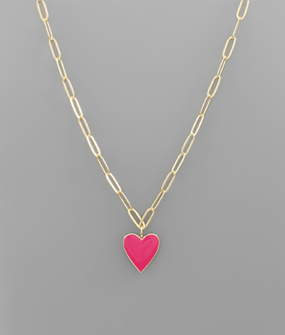 Heart Necklace in Multiple Colors