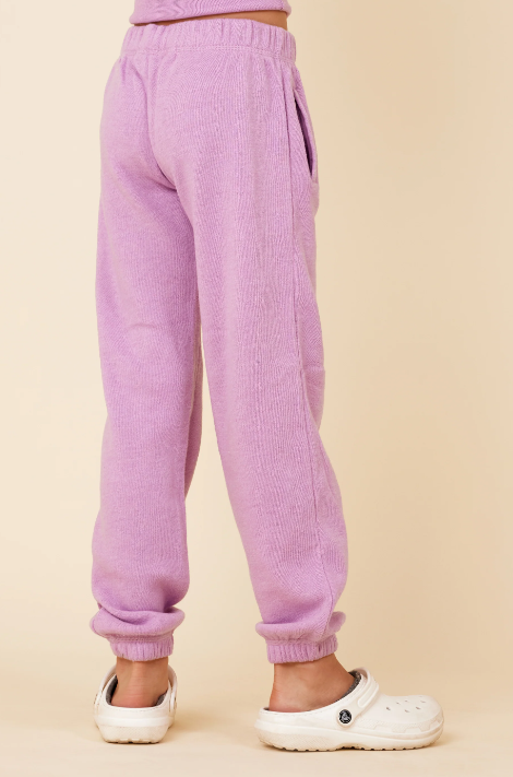 Girls Violet Slit Pocket Jogger